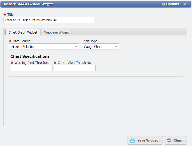 Manage Add a Custom Widget Form example